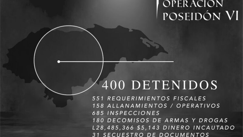 Operación Poseidón VI reporta más de 400 personas detenidas y 500 requerimientos fiscales / Proceso Digital