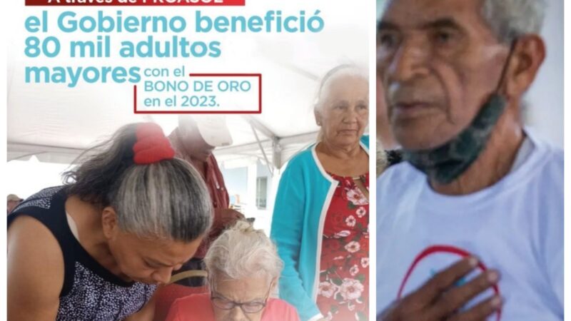 El Gobierno de Honduras logró beneficiar a 80 mil adultos mayores en 2023 con el Bono de Oro, por medio de PROASOL