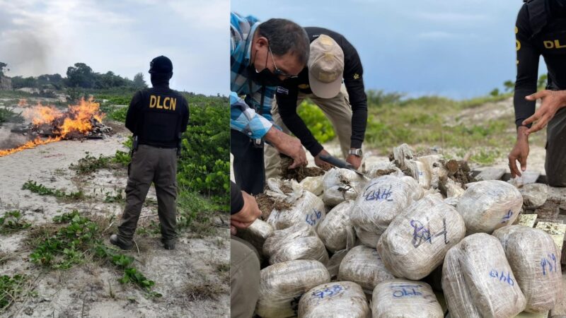 Ministerio Público y fuerzas de seguridad del Estado de Honduras incineran más de 1500 libras de marihuana en La Ceiba